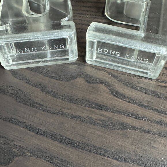 Vintage Clear Plastic Salt and Pepper Shakers Large S and P Letters - Picture 3 of 4